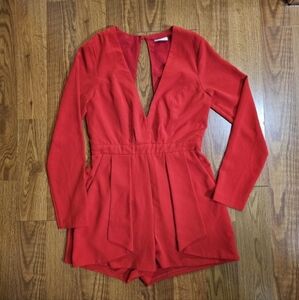 Red Romper By Glove Size 4